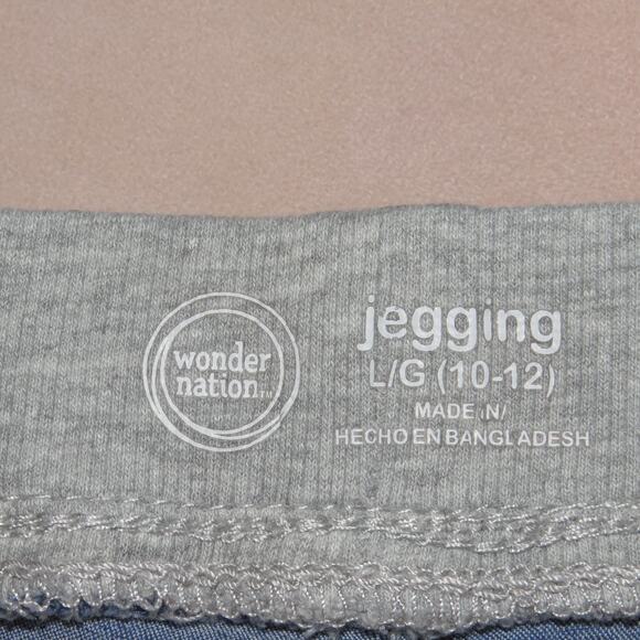 Wonder Nation Medium Wash Pull On Girls Jeggings - Picture 5 of 7